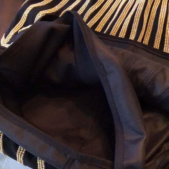 ⭐️Jovani Iridescent crystal beaded deep v back lined dress - Picture 14 of 16